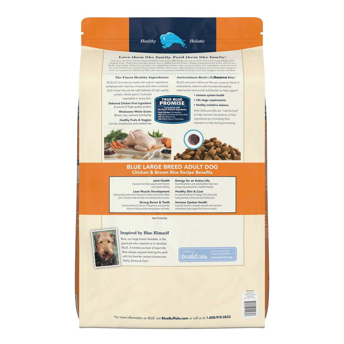 Natural Adult Large Breed Chicken and Brown Rice Dry Dog Food P985805