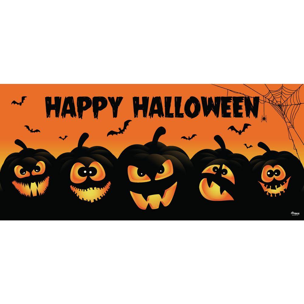7 x 16 ft. Halloween Door Mural Sign Car Garage Banner Decor S98791
