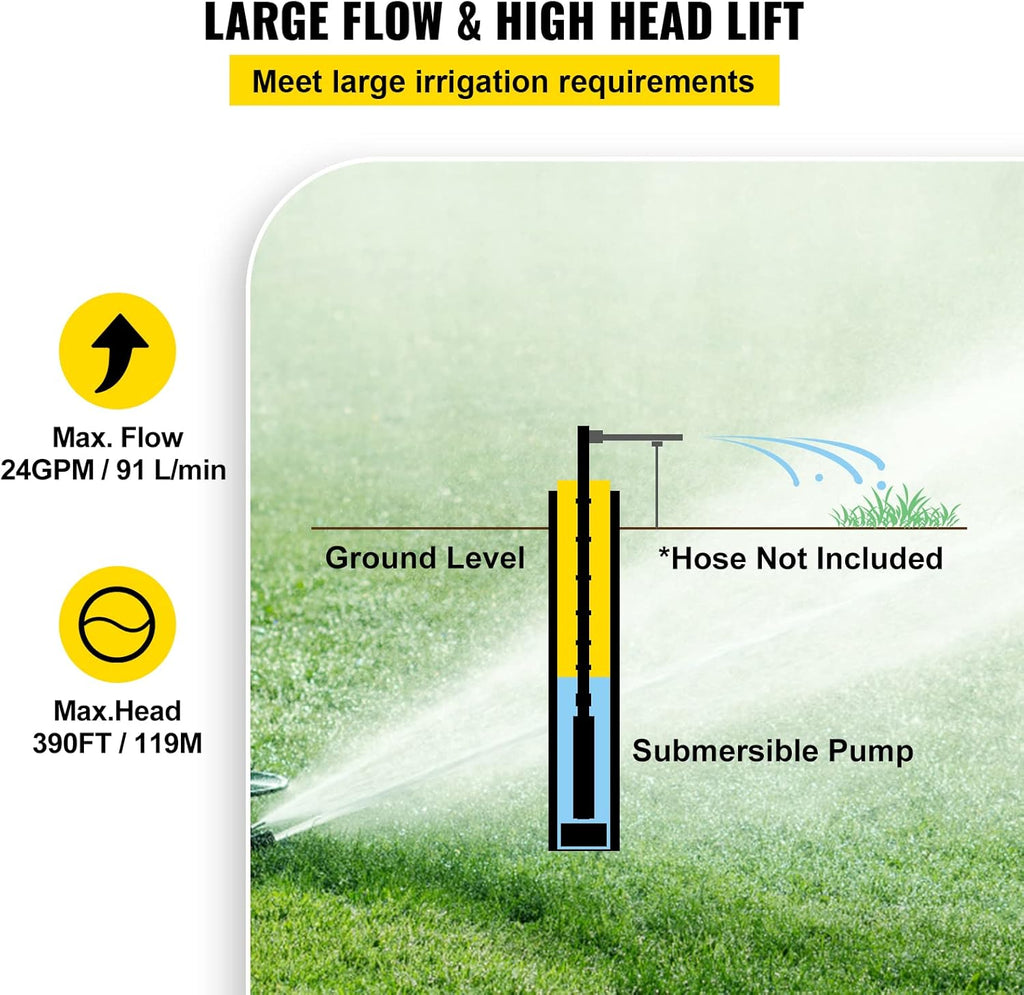 1.5 hp 220V 50 Hz Stainless Steel Submersible Pump G6242