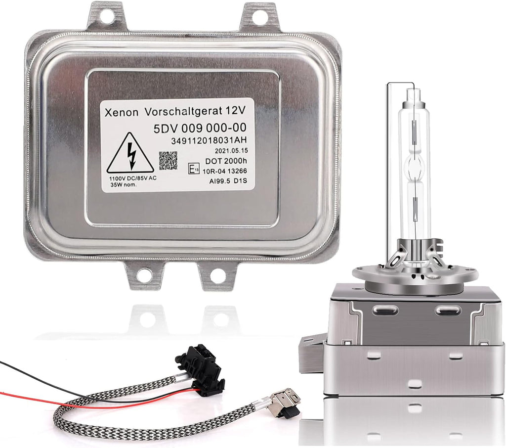 Xenon HID Ballast Headlight Control Unit with Igniter and D1S Bulb Replacement, Pack of 2 X8255