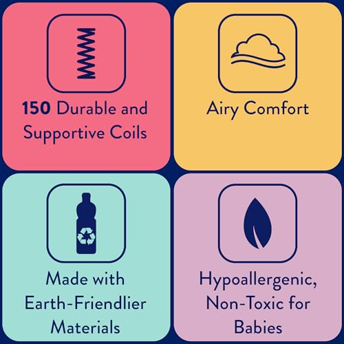 Breathable Crib Mattress with 150 Extra Firm Posture Support Coils K434