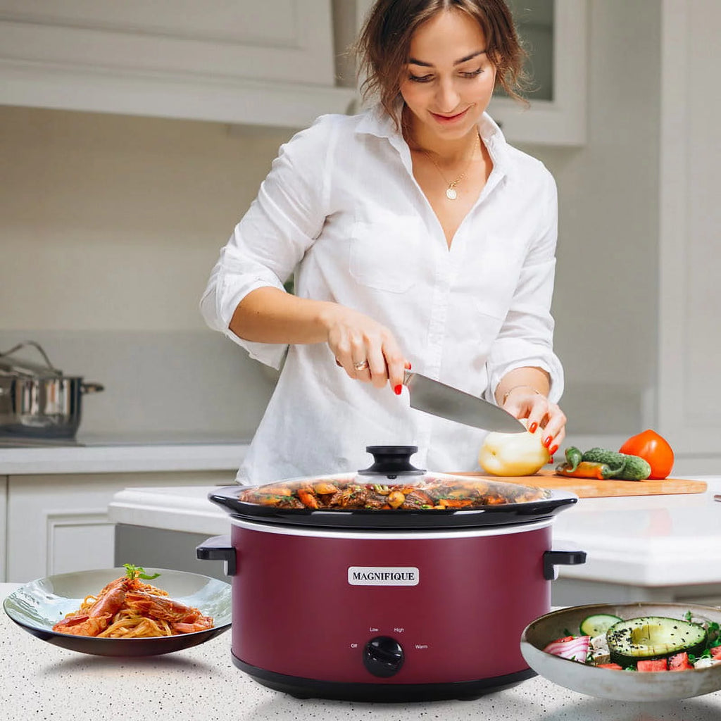 8 Quart Red Slow Cooker G1224