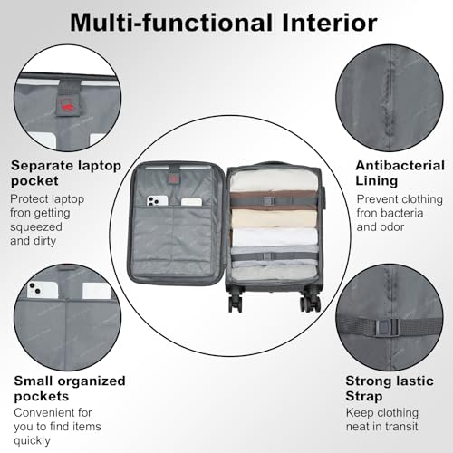 20 Inch Softside Spinner Luggage with TSA Lock R887733