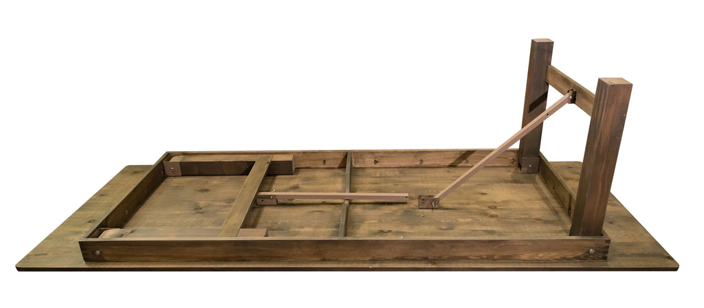 Rustic Pine Wood Folding Table Y77350