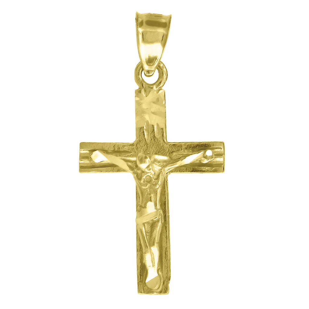10k Gold Cross Pendant Necklace Z817