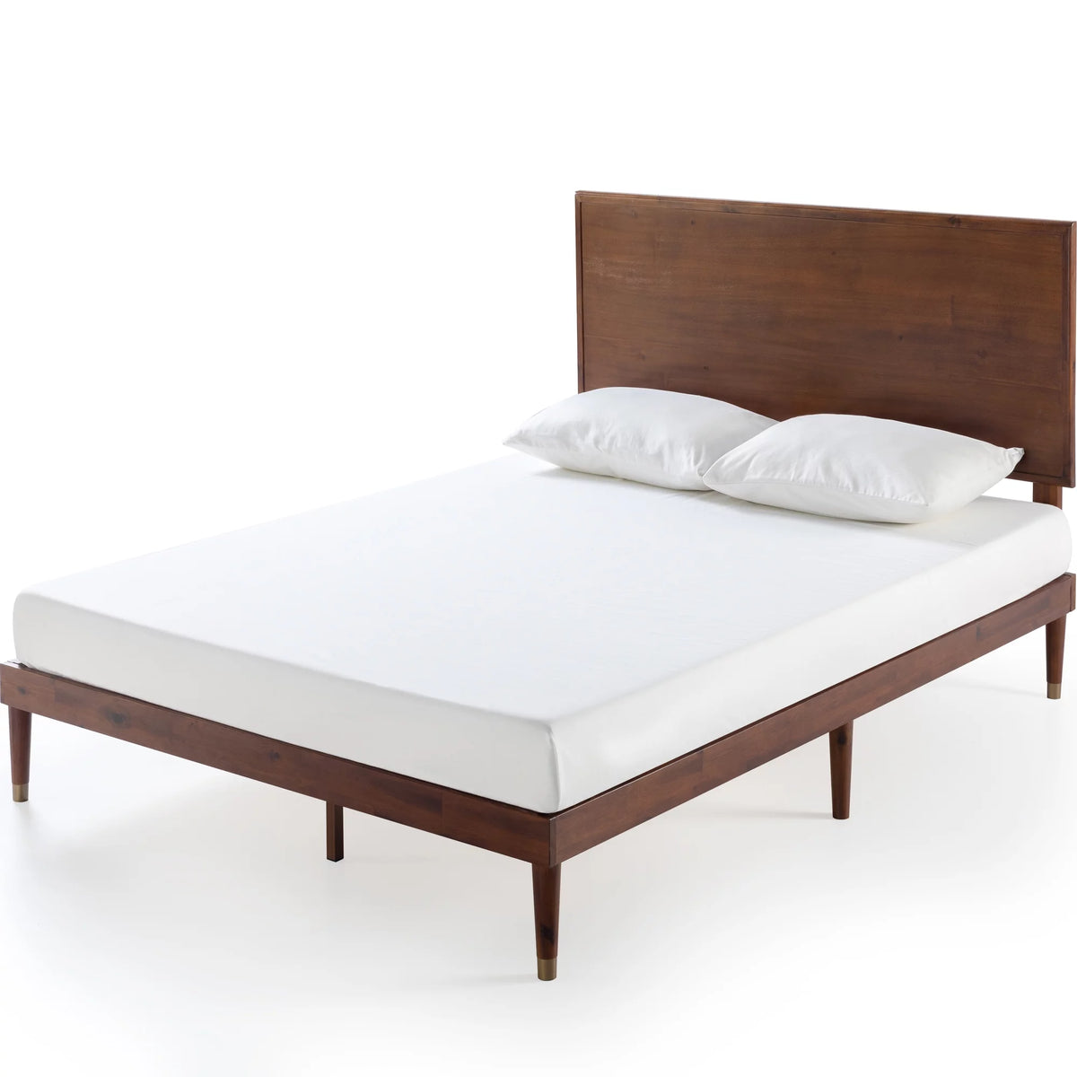 Queen Wood Platform Bed Frame with Adjustable Headboard G351