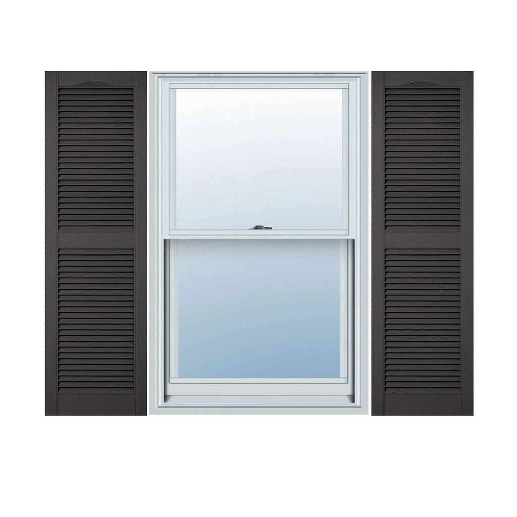 14 1/2 inchw x 32 inchh Vinyl Open Louver Shutters Per Pair E8117