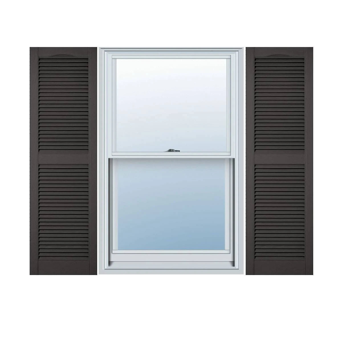 14 1/2 inchw x 32 inchh Vinyl Open Louver Shutters Per Pair E8117