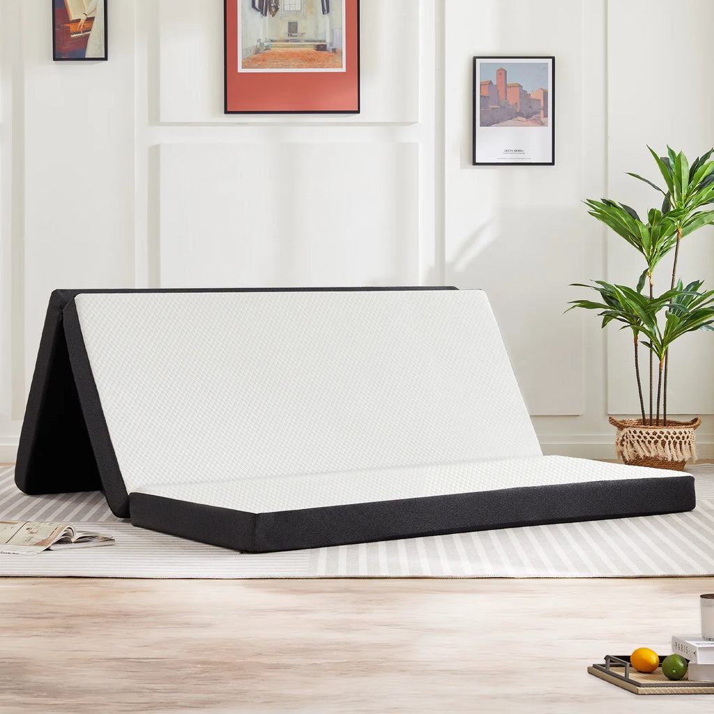 4-inch Tri Folding Memory Mattress with Removable Cover H1069