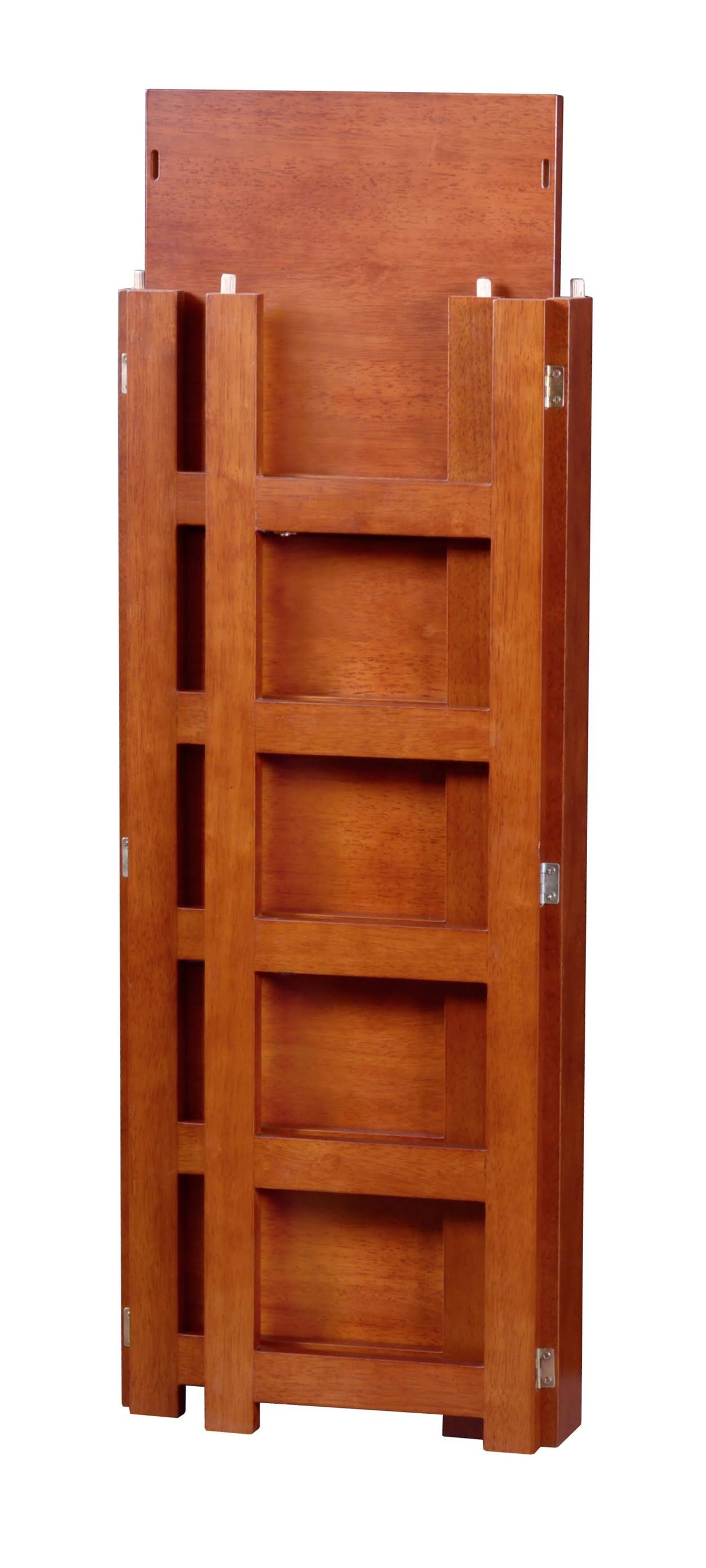 34 in. Square Folding Bookcase with Fabric Bins T566429