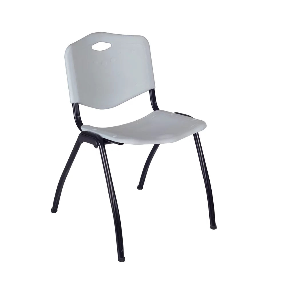 42" Round Breakroom Table & 4 Stack Chairs M32390