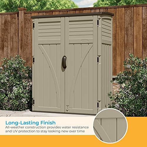 54 Cubic Feet Vertical Plastic Storage Shed E7588