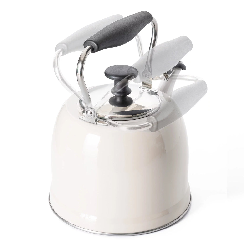 Linen 2.2-Quart Stainless Steel Tea Kettle with Lid U5207