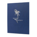 Dark Blue Plush Casebound Menu D1643