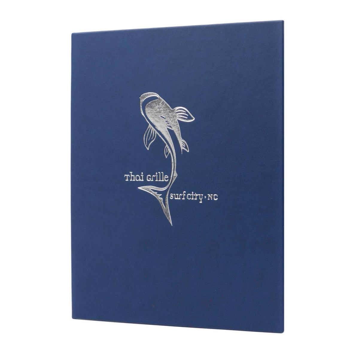 Dark Blue Plush Casebound Menu D1643