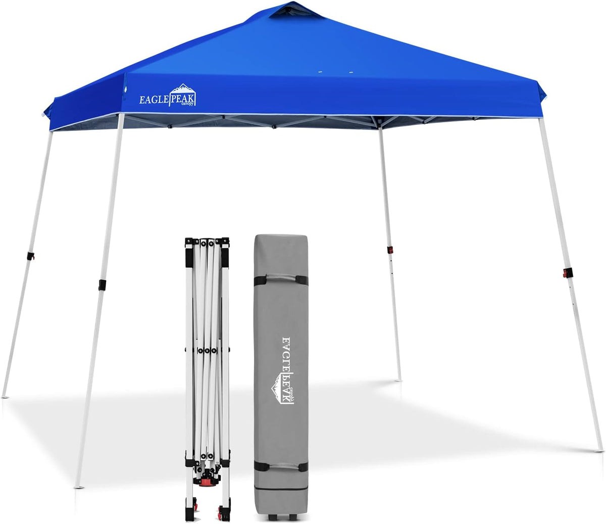 10' x 10' Slant Leg Pop-up Canopy Tent with 64 Square Feet of Shade (Blue) J484