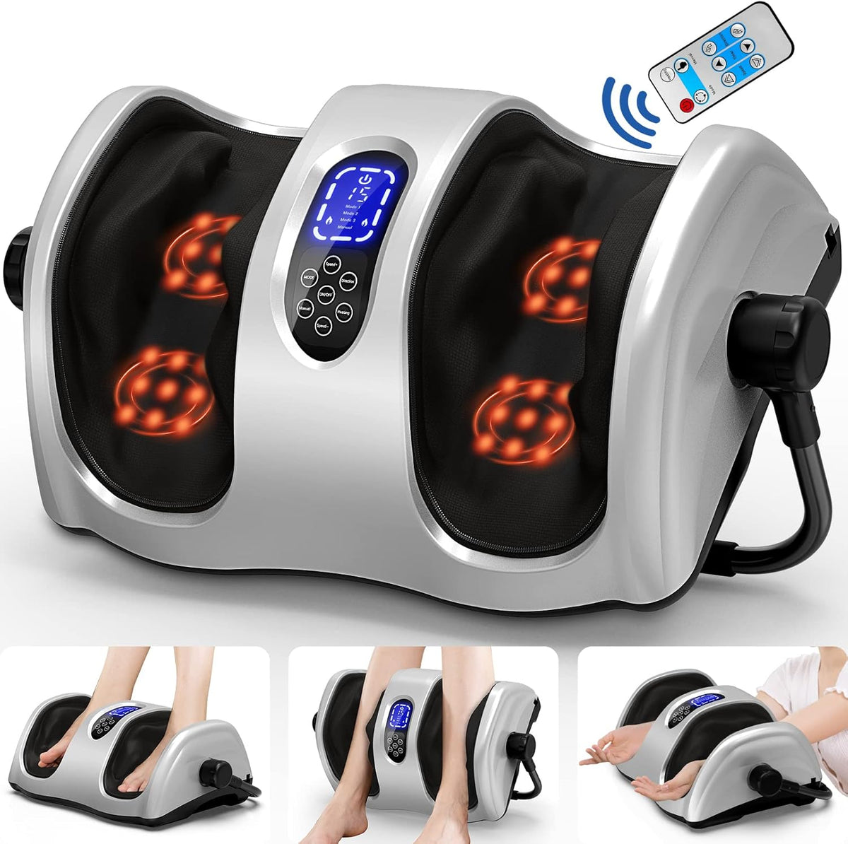 Shiatsu Foot and Calf Massager with Heat, Electric Foot Massager W126