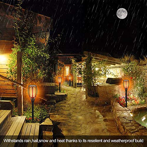 43" Flickering Flames Torch Lights Outdoor Waterproof 4-Pack F254899