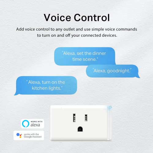 Smart Plug Wi-Fi Outlet 15 Amp Pack of 2 White F727