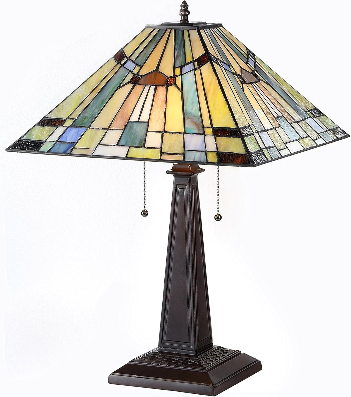 2 Light Mission Table Lamp 16" Shade V8328