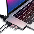 Type-C Pro Hub Adapter with Ethernet, 4K HDMI, USB-C PD, Gigabit Ethernet, USB 3.0, Micro SD Card Slot, Silver K35605