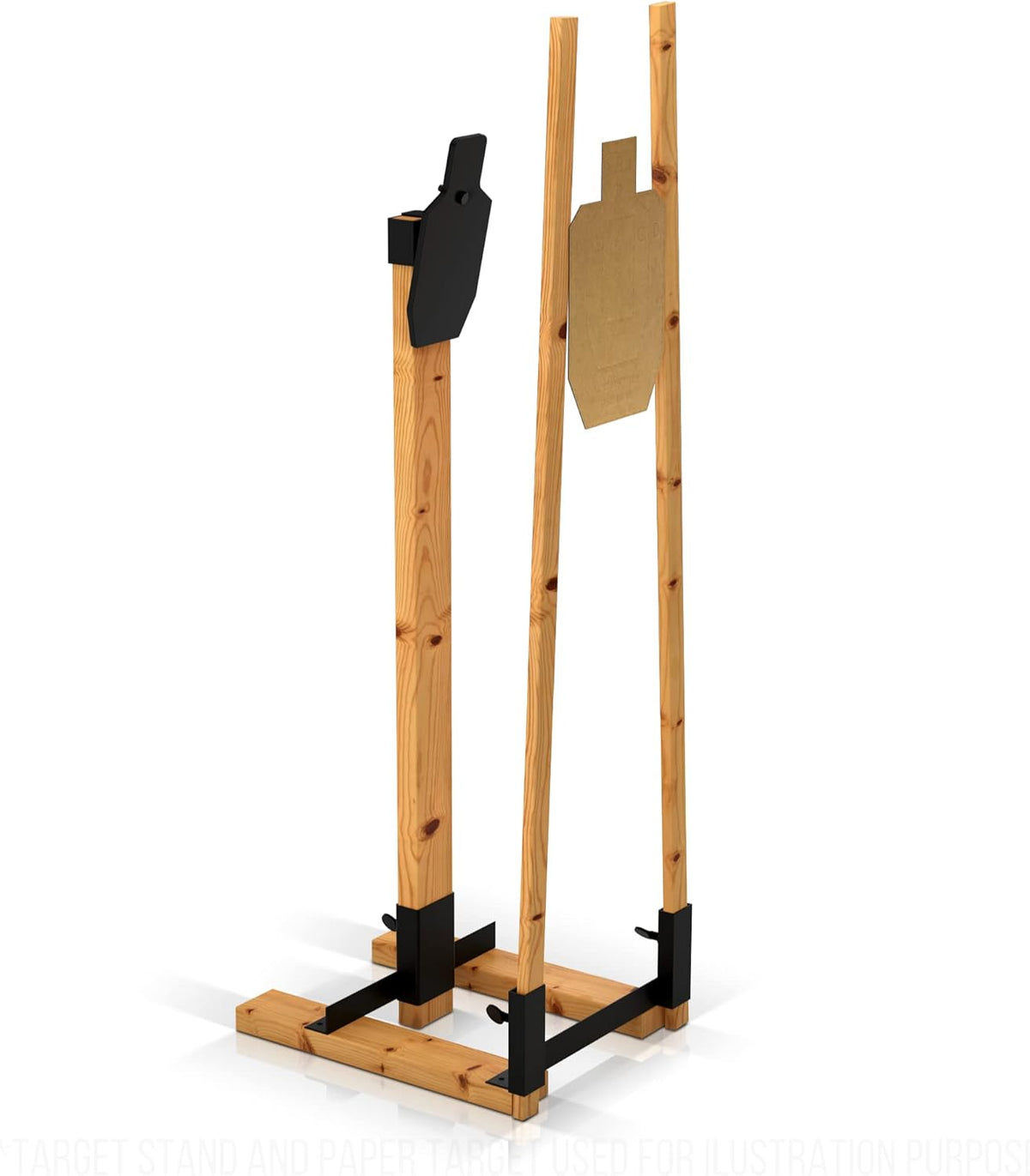 Shooting Target Stand with AR500 Steel Torso Plate and 20 Cardboard Targets V157218