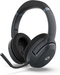 Black Brown Wireless Active Noise Canceling Over Ear Headphones with Mic E180312