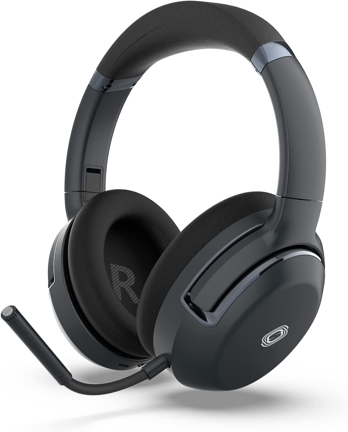 Black Brown Wireless Active Noise Canceling Over Ear Headphones with Mic E180312