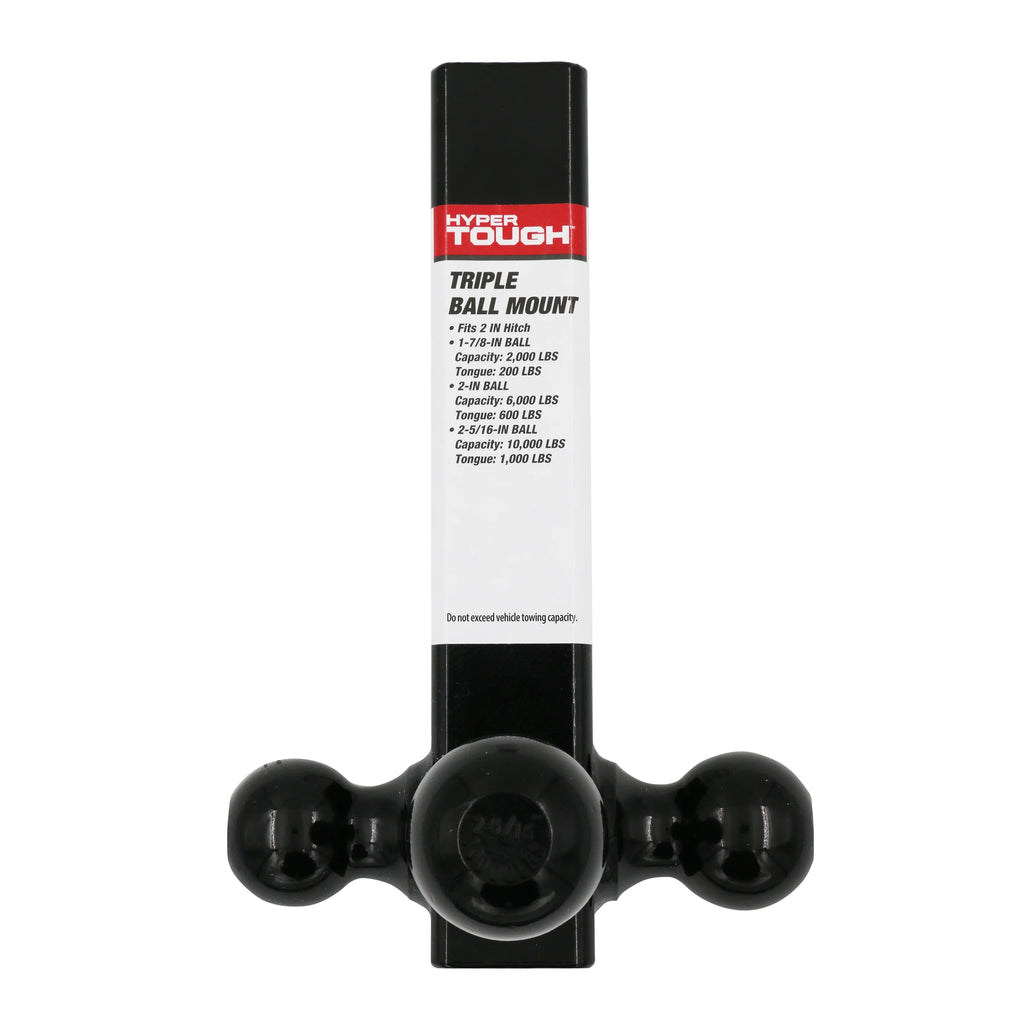 Black Steel Tri-Ball Trailer Hitch Mount Y68689