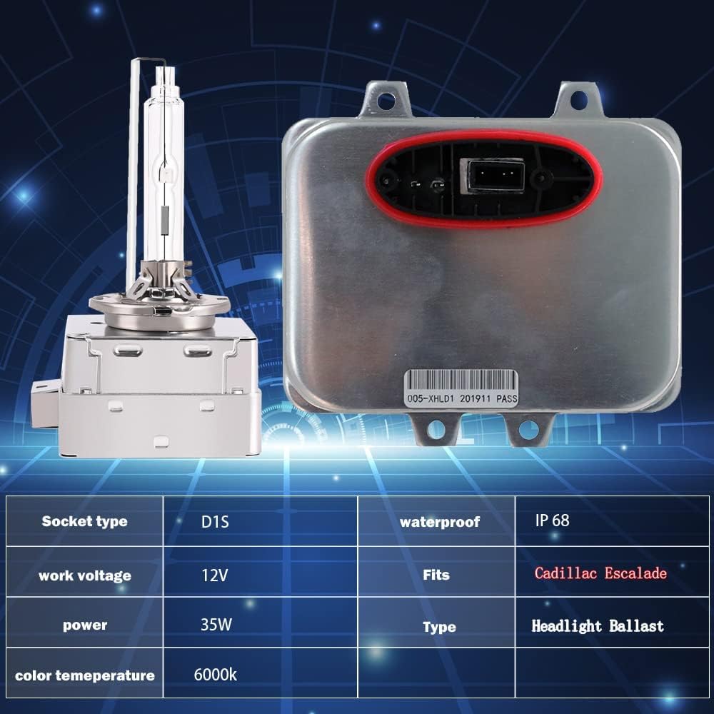 Xenon HID Ballast Headlight Control Unit with Igniter and D1S Bulb Replacement, Pack of 2 X8255