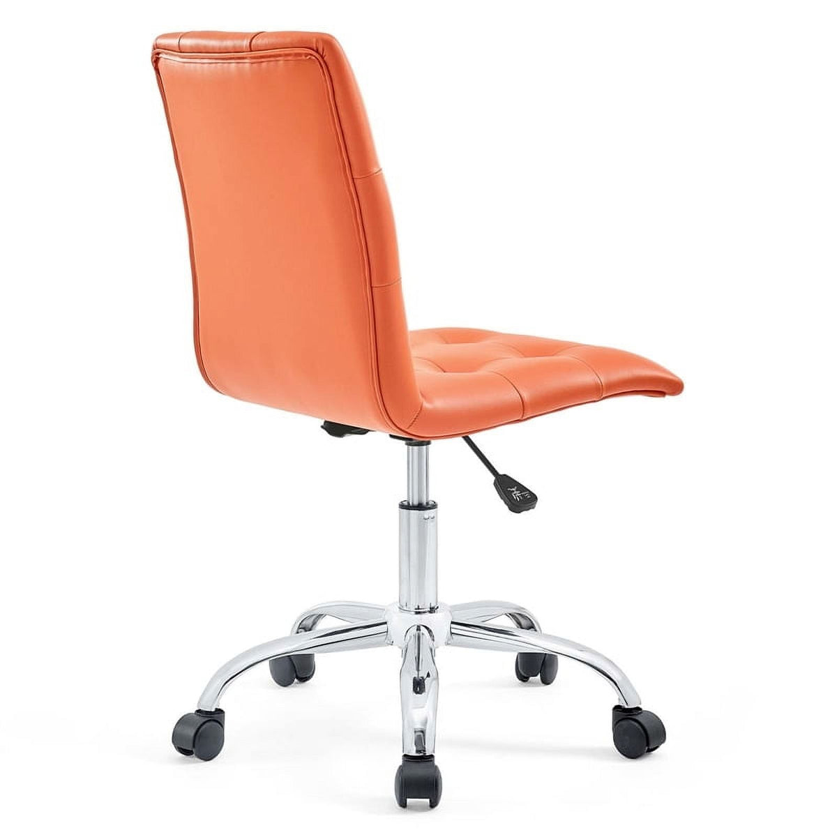 Orange Faux Leather Swivel Office Chair V402