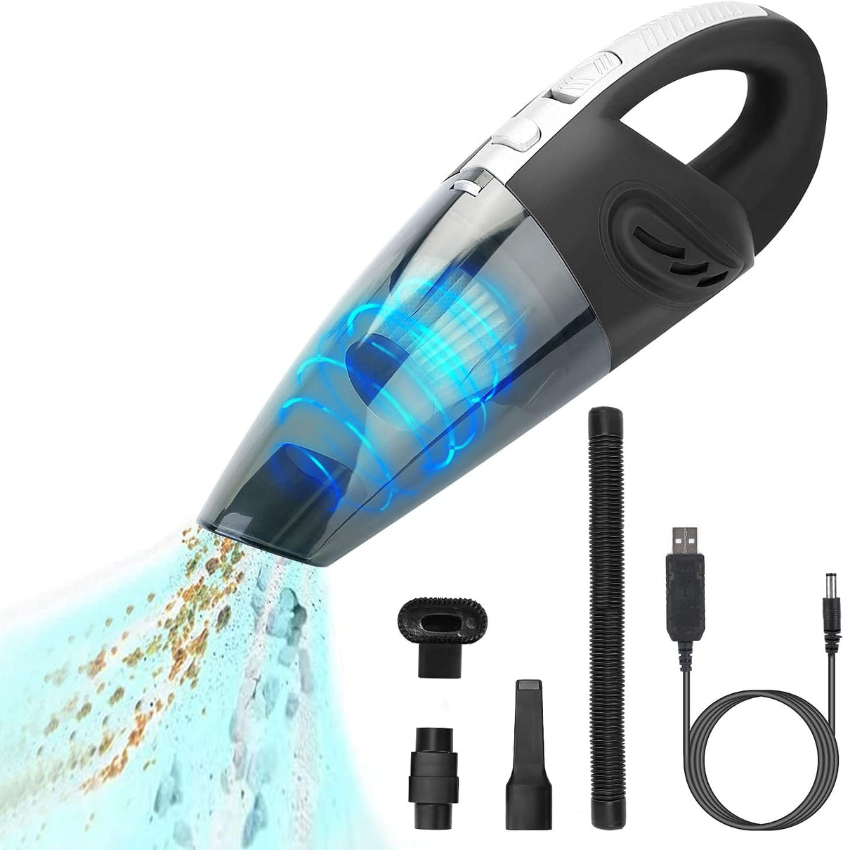Portable Handheld Vacuum Cleaner Cordless Rechargeable Mini Car Vacuum Wet Dry Pack of 2 A189818