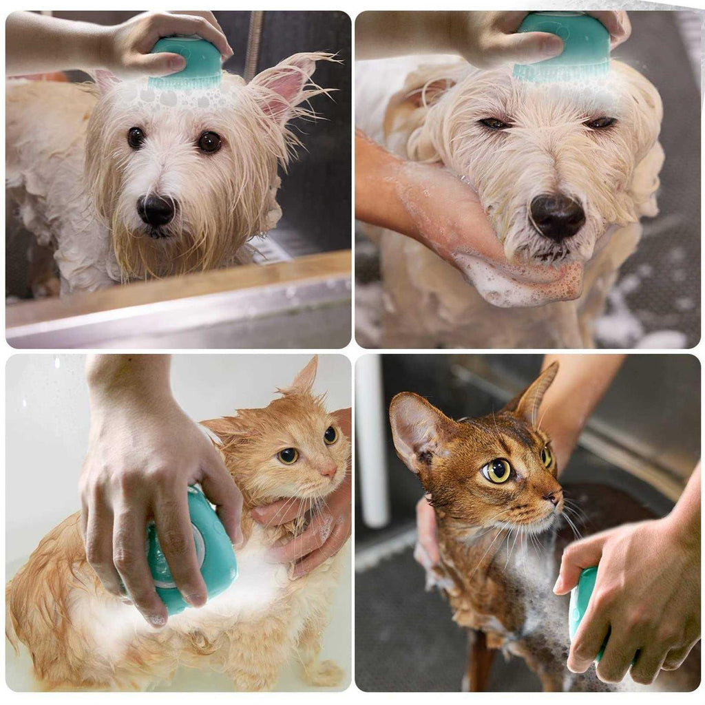 Dog Bath Brush with Shampoo Dispenser O378222