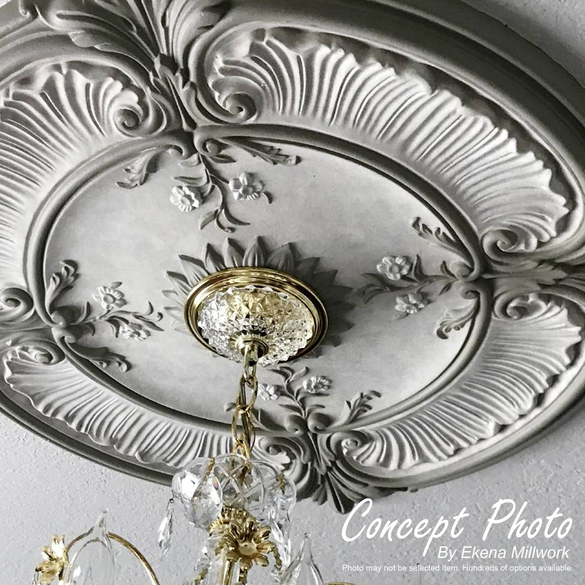 Black Pearl Hand-Painted Ceiling Medallion Y143488