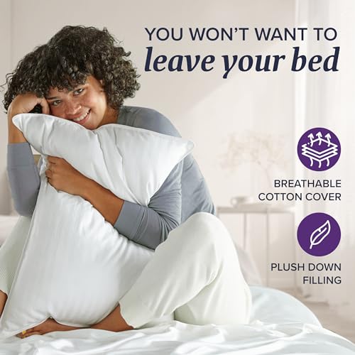 Queen Size Set of 2 Down Bed Pillows K7366