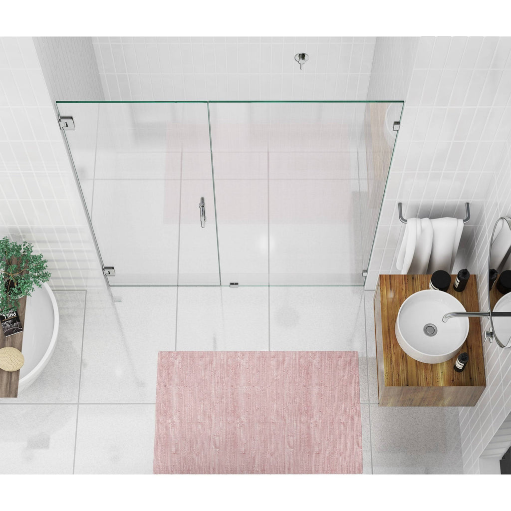 Frameless Shower Door Wall Hinge Brushed Nickel M306