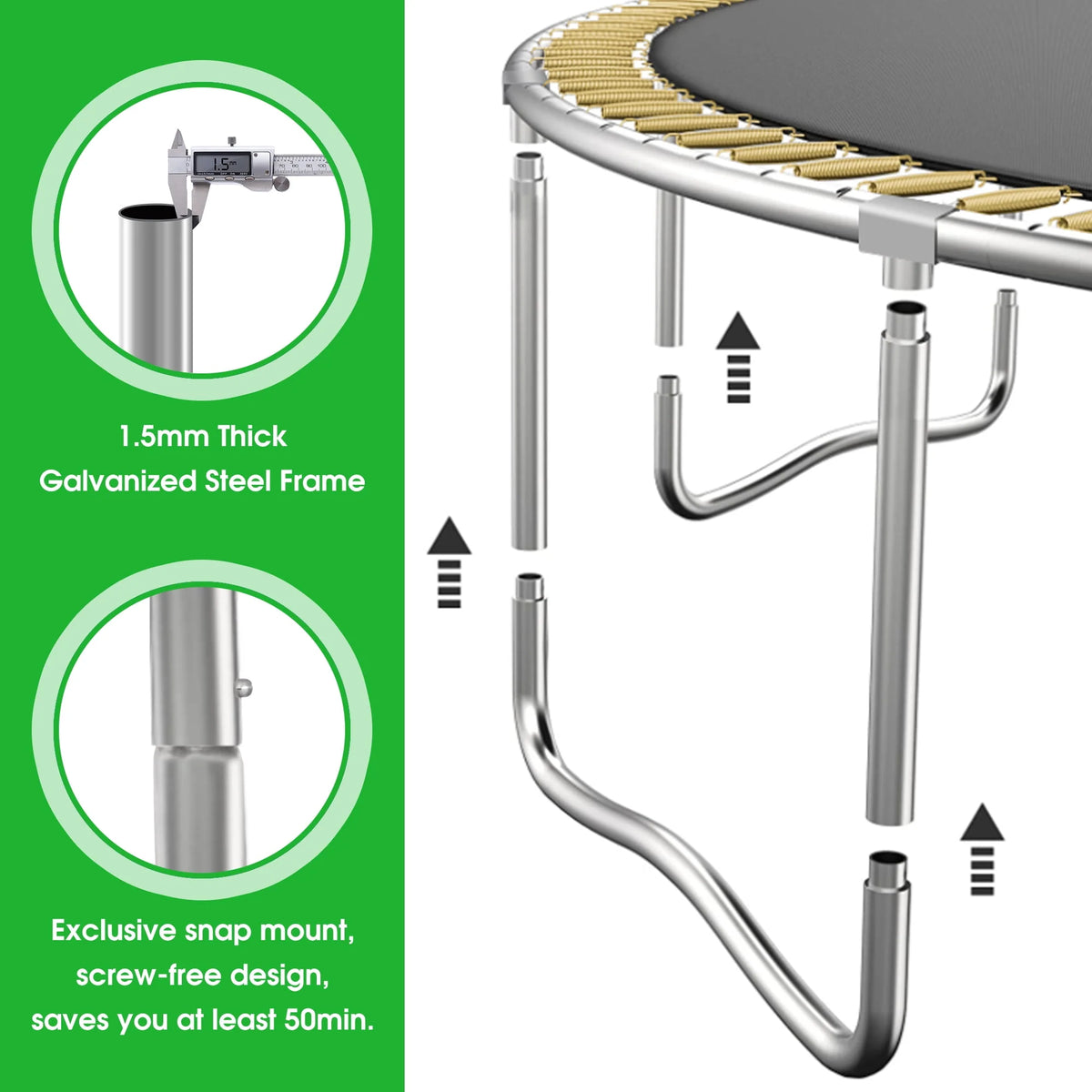 14FT Trampoline with Enclosure and Basketball Hoop P2366