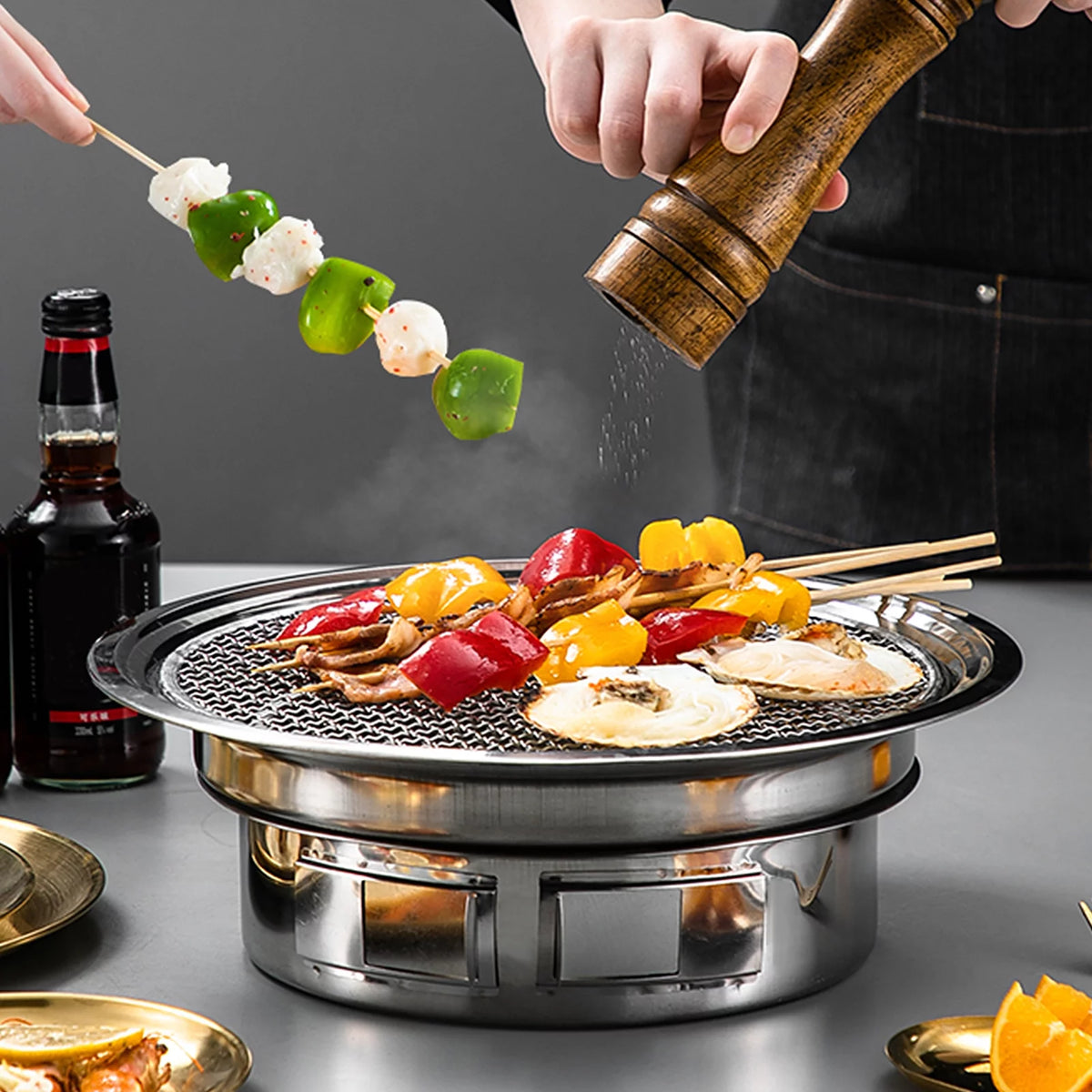 Charcoal Grill Non-stick Stainless Steel BBQ Grill H3939