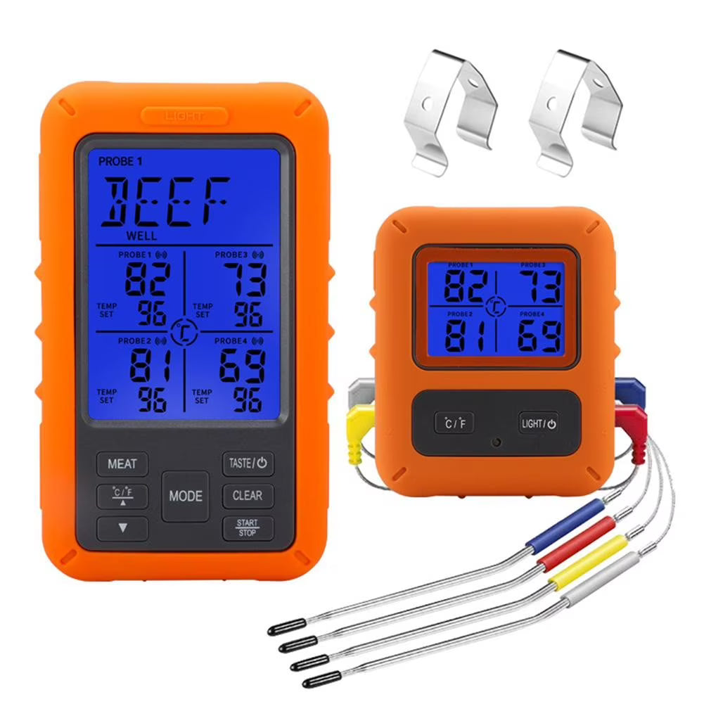 WiFi Battery Powered Grill Thermometer with Dual Alarm I7205