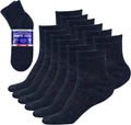 Non-binding Loose Fit Navy Ankle Socks 6 Pairs Z721