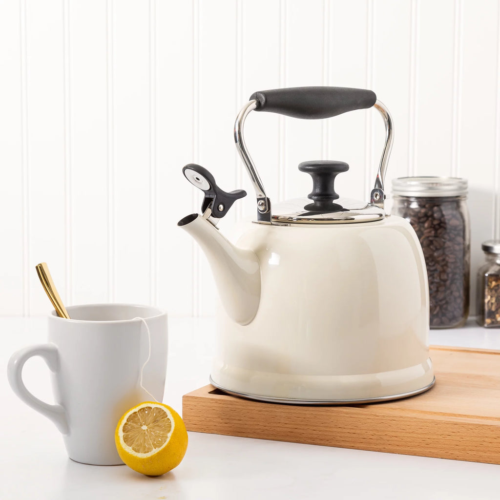 Linen 2.2-Quart Stainless Steel Tea Kettle with Lid U5207