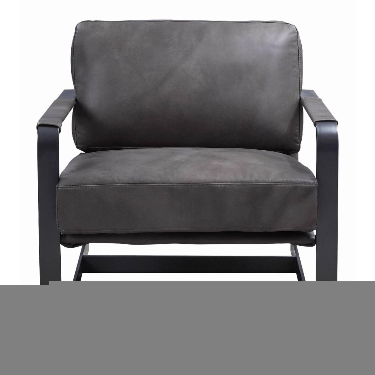 Top Grain Leather Upholstered Accent Chair O7286