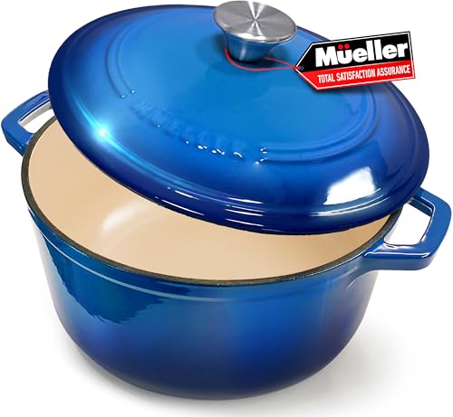 6qt Enameled Cast Iron Dutch Oven with Lid W620883