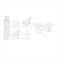 25 PC Clear Polycarbonate Salad Dressing Bottle Set B84244
