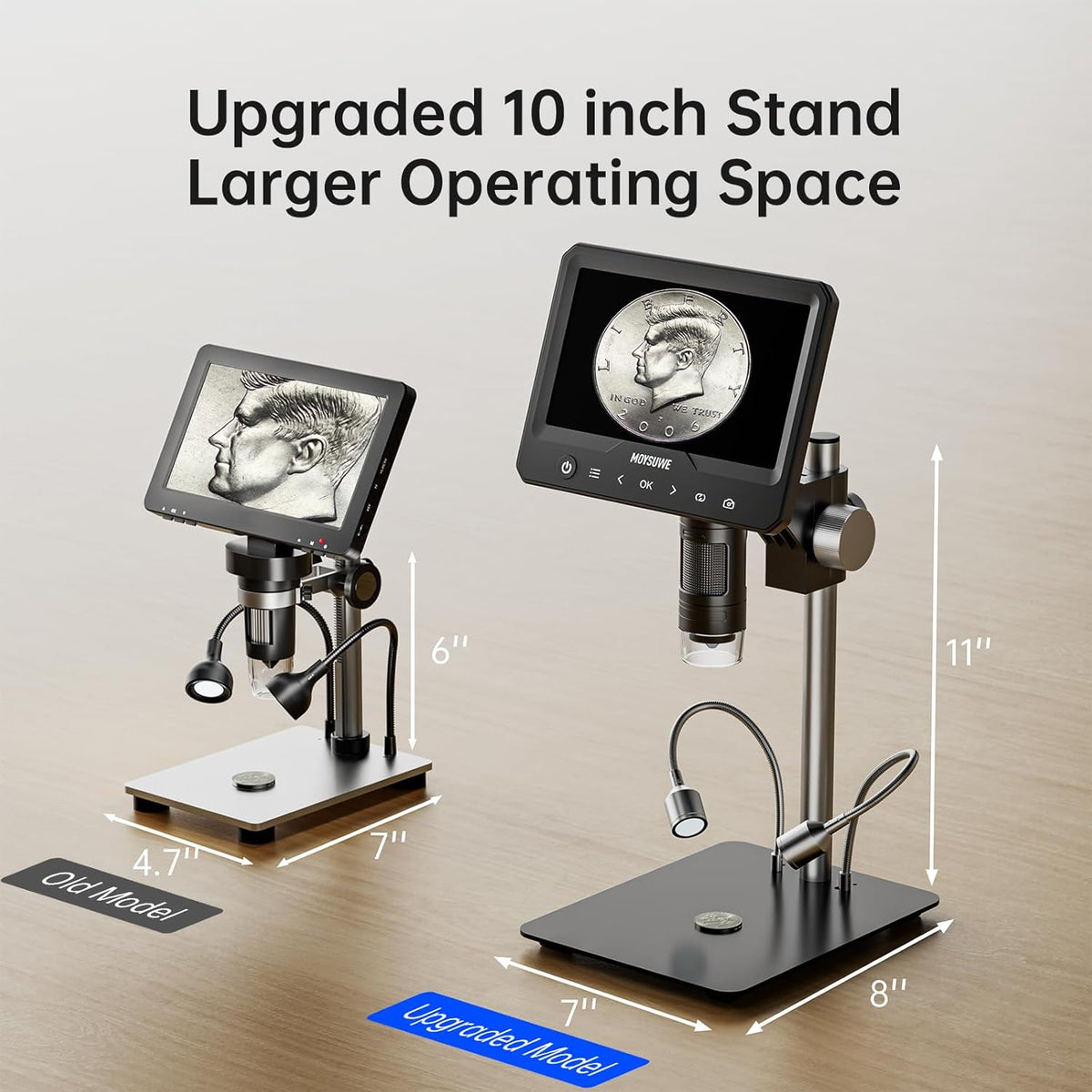 7'' LCD Digital Microscope, 1200X, 1080P, 32GB E2055