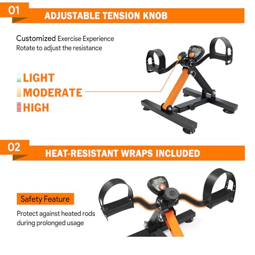Adjustable Foldable Pedal Exerciser with Suction Cup Feet B11691