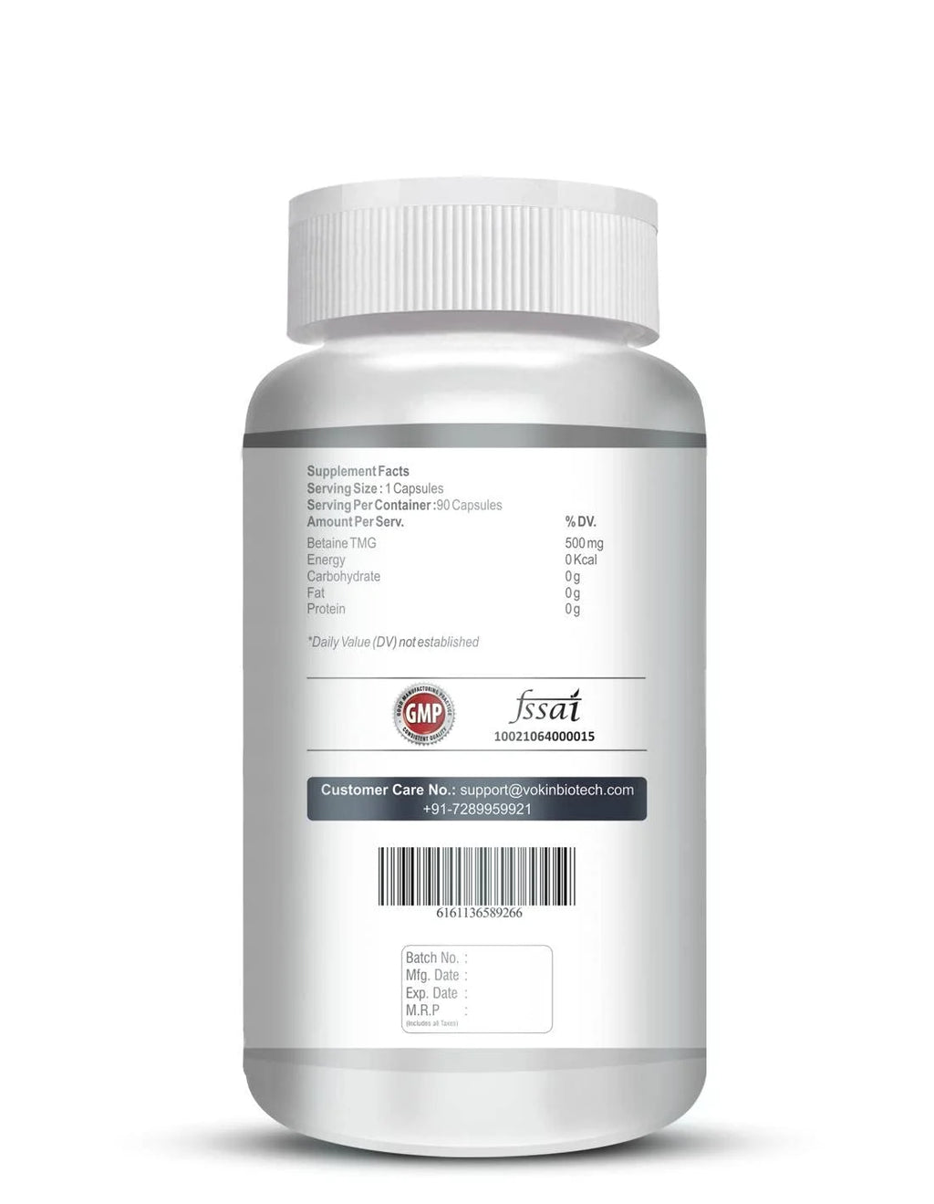 Betaine Trimethylglycine 90 Capsules D79401