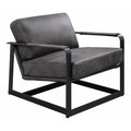 Top Grain Leather Upholstered Accent Chair O7286