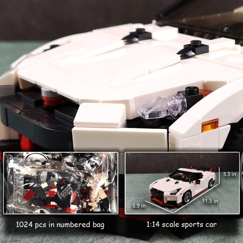 1:14 Scale MOC Building Blocks Race Car Model (1024 Pcs) Pack of 2 U443