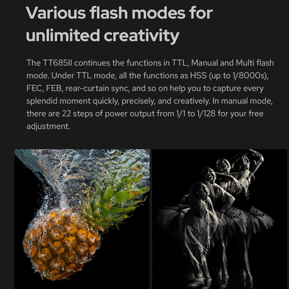 TT685II-N I-TTL Flash Speedlight Camera Flash HSS 1/8000s 2.4G Wireless N277